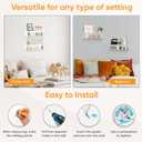 Clear Acrylic Floating Shelves - 2 Tier Wall Mounted Bathroom Organizer Set of 2 (15") - Space Saving Display Shelf for Makeup, Skincare, Kitchen Spices, & Home Decor