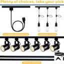 H Type 3-Wire Track Lighting Adapter for Track Lights, Pendants, 120V 3PCS Black Connectors for H Style Single Circuit Systems