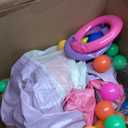 Bounce House,Ball Pit for Toddlers, Inflatable Bouncy House with Pump,Indoor&Outdoor Baby Bouncer with Safety Net,30 Pit Ball,Mini Bubble Bounce House for 2 Toddlers 1-3