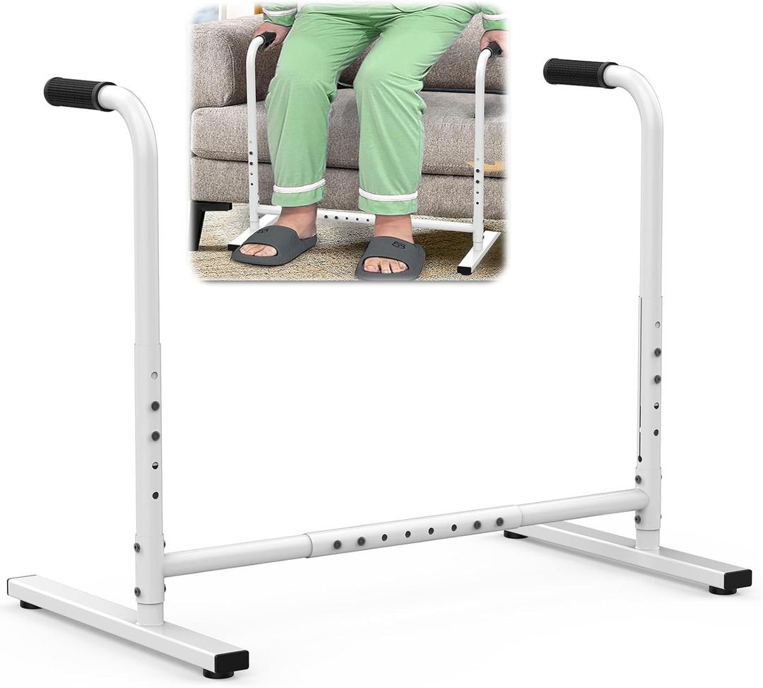 Couch Chair Sofa Stand Assist for Seniors, Height & Width Adjustable Couch Lift Assist for Elderly Mobility Sit to Stand(300LBs Loading, Polished White)