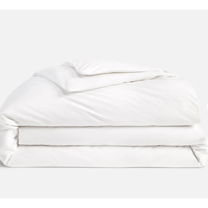 White Call King Cotton Percale Duvet Cover