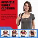 Posture Corrector Upper Back Brace Neck Shoulder Back Support Brace Pain Relief Belt for Women Men Braces Spine Straightener Breathable (Black)