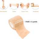 Carbou Self Adhesive Bandage Wrap 2" x 5yd 24ct Vet & Athletic Beige | Athletic Elastic Cohesive Bandage for Sports, Injuries, Treatments, and Recovery, First Aid Tape Vet Wrap for Cat, Dog