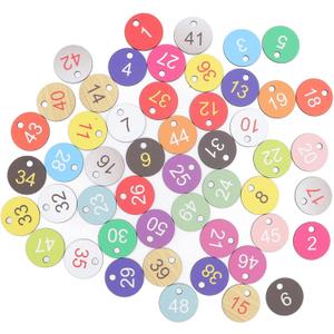 1-50 Number Tags, Livestock Ear Tags Beehive Label Beekeeping Box Numbered Tag Identification Animal Beehive Tag Round Hole Hang Tags