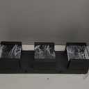 MELUCEE Modern LED Bathroom Lights Over Mirror 15W 3 Lights LED Vanity Light Bar with Unique Smoke Acrylic Panel Black Bathroom Wall Light Fixtures for Bath Powder Room, 3000K Warm Lighting