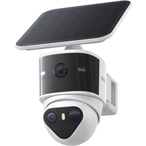 aosu T2 Pro Security Cameras Wireless Outdoor, 3K Dual Cam No Blind Spot Security Camera for Home, 170 Wide + 360 PTZ, AI Human Vehicle Tracking, Solar Powered, Local Storage