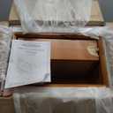 Walker Edison Mid Century Modern Wood Nightstand Side Table Bedroom Storage Drawer and Shelf Bedside End Table, 1 Drawer, Caramel