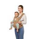 Ergobaby Alta 2-in1 Hip Seat and Carrier - All-Position Breathable Mesh Baby Carrier for 4 Months to 48 Months (12lbs - 45lbs) - SoftFlex Mesh - Camel Brown