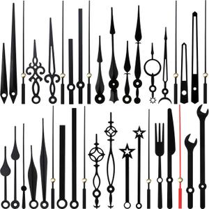 Mudder 14 Styles Black Clock Hands Only Clock Movements Clock Mechanisms, Non Ticking Hands, Clock Hands Replacement Kit Made of Aluminum, DIY Clock Parts for Clock Repair, 14 Kinds of Size, Black