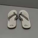 Quiksilver Carver Suede Flip Flops for Men, Arch Support Athletic Mens Sandals, Size 6 to 16 Thong Mens Slides (11, Grey/White/Grey)