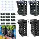 4 PCS Hanging Aquarium Planter Cups, Aquatic Plants Holder, Aquarium Planter Cup, Aquarium Decorations Plants Pot and Fish Tank Plants Pot for Live Aquarium Decor (Black-4 PCS) (4 PCS)