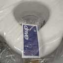 Drive Medical 2-in-1 Raised Toilet Seat with Removable Padded Arms - Elevated Bathroom Safety Support - Secure Locking Attachment - Easy Height Assistance - Durable Construction, Standard Toilets