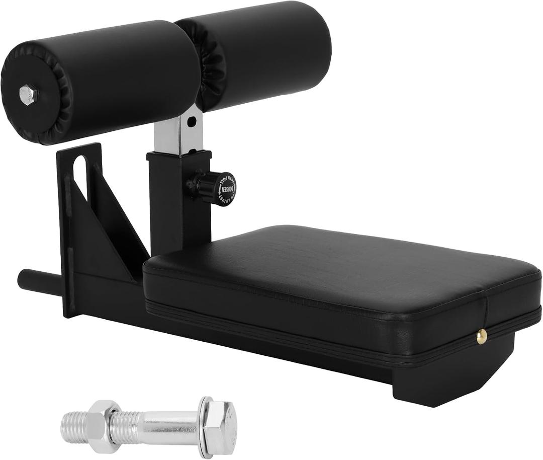 Heavy Duty LAT Pulldown Seat Attachment Fits 26mm (1.02") Bore, Adjustable LAT Pulldown Bench Seat with Leg Holder, 4-Level Height, Compatible with Squat Rack, Smith Machine & Home Gym