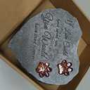 Solar Light Pet Memorial Stones Heart Shaped Dog Grave Markers Outdoor, Shinning Paw Prints Dog Headstones Loss Stones for Pet Dog Memorial Gifts Remembrance Gifts for Loss of Dogs