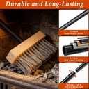 Fireplace Brush, 59-Inch Heavy Duty Long Handle Metal Fireplace Brush Broom with Heat-Resistant Iron Bristles (24.99)