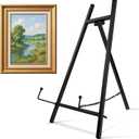 Falling in Art Metal Easel Stand, 16.5" Table Top Easel Stand for Display, Tripod Mirror Plate Stand Holder for Photos, Books and Wedding Signs, Black