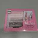 Lash Clusters Kit, DIY Cluster Eyelash Extensions 818mm,168pcs Fluffy D Curl Natural Lashes with Bond and Seal,Remover,TweezersNatural Fake Cat Eye Individual Manga Clusters 2-3-L