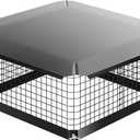 VIVOHOME 13x13 Inch Chimney Cap, Square Chimney Cover, Galvanized Steel Fireplace Flue Lid for Outside, Black Chimney Rain Caps with Single Bolt-on