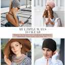 SATINIOR 5 Pieces Women's Slouchy Beanie Chemo Hat Stretch Cancer Head Wraps Sleep Head Scarf for Cancer Patient, Bright Color