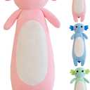 Long Axolotl Plush Pillow, Pink Axolotl Stuffed Animal for Girls and Boys Salamander Plush Toy Gift for Christmas (Pink, 65cm/25.59inch)