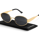 livho 2025 Trendy Oval Sunglasses - Stylish Polarized Shades for Everyday - Retro Metal Frames
