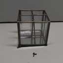 PuTwo Makeup Organizer Vintage 4 Sections Makeup Brushes Holder Make Up Storage with Free White Pearls (Transparent/White/Grey)