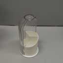 1PCS Makeup Brush Holder Organizer with Clear Lid 360 Rotating Sliding Opening Dustproof Brushes Container for Vanity