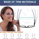 BLOEXCLU 4 Pack Progressive Multifocus Reading Glasses for Men Women TR90 Sports Style Anti-Blue Light Computer Readers