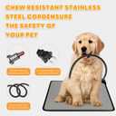 Pet Heating Pad for Cats & Dogs,Safe Electric Cat Warming Pad with Chew Resistant Cord,Automatic Induction Heated Cat Bed,Adjustable Temperature & Time(17.7" x 17.7")