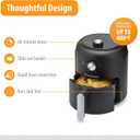Toastmaster 2.6L Air Fryer - Instant Air Fryer with 2.75 Quart Capacity - Kitchen Appliance for Healthy Cooking - Compact Appliance with Slide-Out Basket - Oil-Free Kitchen Gadget