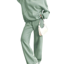 Track Suits for Women Set 2 Piece Sweatsuit Oversized Hoodie and Sweatpants Set Workout Fall Winter Tracksuits, Small, Lake 