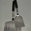 Two Stainless Steel Slotted Spatulas For Kitchen And Grill