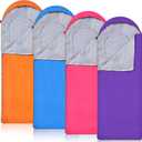 Macarrie 4 Pcs Bulk Sleeping Bags for Adults 0 Degree Waterproof Backpack Bags with Compression Sack for Backpacking, Camping, Hiking, Emergency Shelters, approx. 83 x 30"