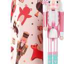 19" Christmas Decorations Nutcracker Ornaments,Traditional Wooden Nutcracker Figures Soldier,Festive Collectible Christmas Nutcracker Doll Gift forTable Desktop Fireplace(Pink)