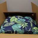 Floral Outdoor Adirondack Chair Cushions for Patio Furniture Waterproof Tufted High Back Chair Cushion with Ties for Indoor Patio Backyard 47"*19.68"*3.9" Navy Floral