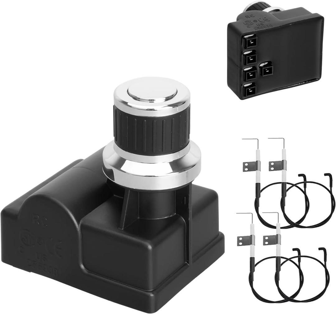 DHL-128-5Q Grill Igniters Kit for Nexgrill Replacement Parts, 5 Outlet Tact Push Button Grill Igniter w/Wire for Nexgrill Parts 720-0830 720-0830H 720-0958A for Nexgrill Igniter Replacement