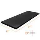 1Pack 1/4" A36 Steel Plate-12" x 24"Hot Rolled Steel Sheet,Weldable Metal Square Steel