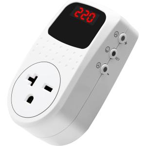 BSEED Surge Protector Outlet, Voltage Regulator, Heavy Duty Whole House Wall Protector for Home, Office, Travel, LED Indicator Light, Single Outlet, 220V, 15A, 1 Pack