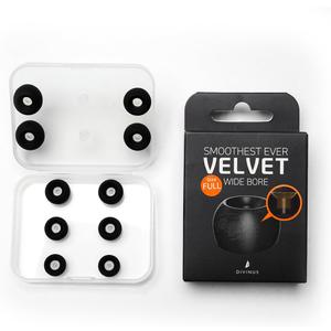 Divinus Velvet Wide Bore Silicone Eartips for 4-6mm Nozzle, Replaceable IEM Earbud Tips with Enhanced Sound Quality and Comfort (Full Size(2 Pairs))
