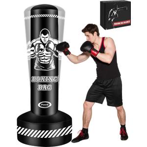 Heavy Freestanding Punching Bag for Adults, 70'' Standing Punching Bag Heavy Bag with Boxing Gloves, Women Men Boxing Training Equipment Kickboxing Bags for Beginners Training MMA Fitness Home Gym
