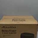 MELLERHOME RetroMod 2 Slice Toaster, Retro Looks with Upgraded Advanced Components, 7 Browning Levels, 3 Functions (Reheat, Defrost, Cancel), Removable Crumb Tray, Under Base Cord Storage, Black
