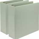 2 x Samsill Plant-Based 3 Inch Durable D-Ring, View Binder, Eco-Friendly, USDA Certified Biobased, 2 Count,Pack of 1, Sage Green