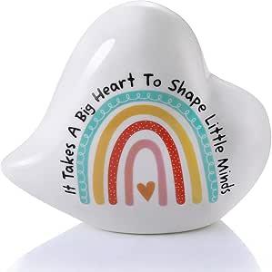 Teacher Gifts for Women Rainbow Heart Keepsake Gift, Thank You Teacher Gifts Graduation Retirement Gifts for Teacher