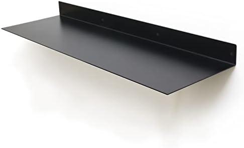 Mitus Floating Shelf Wall Mounted (12x5  inch) Heavy Duty Industrial Modern Steel, Black