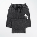 SOLY HUX Men's Y2k Sweatpants Drawstring Gothic Wide Leg Baggy Pants Fall Clothes Streetwear, Small