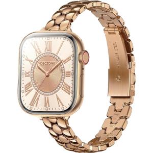 Narrow Metal Band Compatible with Apple Watch Bands,Size: 42mm(Series 11 10)/41mm/40mm/38mm Iwatch Thin Stainless Steel Bands