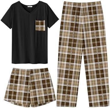 Ekouaer Women's 2 Piece Pajama Set Sleepwear Pj Set Shorts Pants Pjs with Pockets XL Ekouaer Women's 2 Piece Pajama Set Sleepwear Pj Set Shorts Pants Pjs with Pockets XL