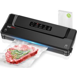 Bonsenkitchen Vacuum Sealer Machine with 5 Bags | Compact Food Sealer for Kitchen Storage & Meal Prep | Multiple Modes | External Vacuum System, Black Bonsenkitchen Vacuum Sealer Machine with 5 Bags | Compact Food Sealer for Kitchen Storage & Meal Prep | Multiple Modes | External Vacuum System, Black