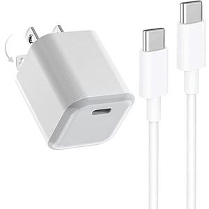 30W Type C Fast Compact Charger with Foldable Plug for Samsung Galaxy Tab A9+ 12.4" A8 10.5"; Tab S10+/S9/S8/S9+/S9Ultra/S9 FE/S8+/S8 Ultra SM-X210/X200/X700/X800 with 6ft Charging Cable Cords
