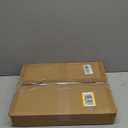 Cut-Out Design 23" Dog Gate Retractable Stair Gate Foldable Puppy Gate Indoor - Freestanding Lightweight Pet Barrier for Doorways, Stairs, Hallways (Extends to 41", White)